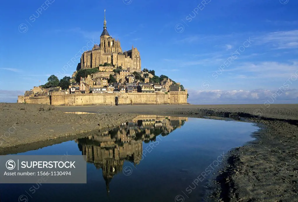 Mont-Saint-Michel bay, Manche department, Normandy region, France, Europe