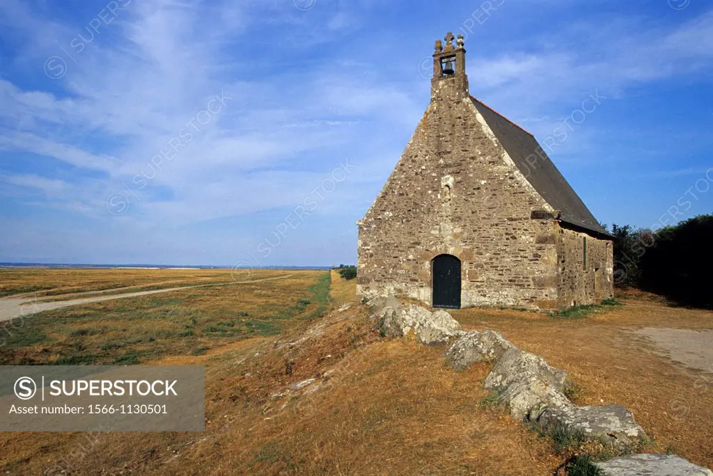 chapel Sainte-Anne, , Mont-Saint-Michel bay, Manche department, Normandy region, France, Europe