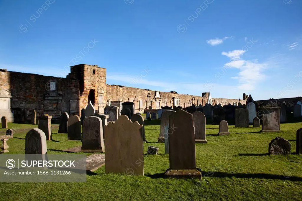 Graveyard at St Andrews Cathedral St Andrews Fife Scotland