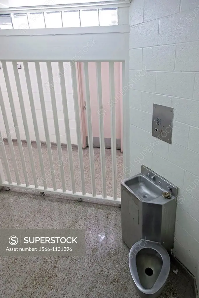 Detroit, Michigan - A jail cell in a police station