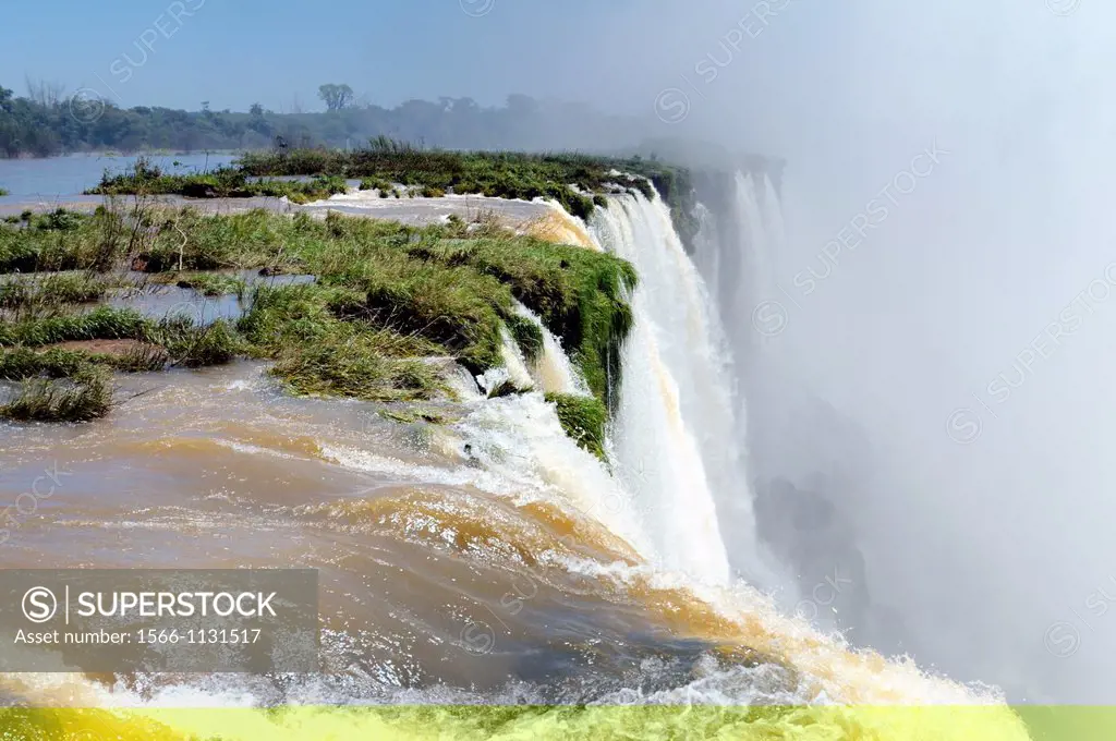 Argentina. Misiones. Iguazu Falls. The Garganta del Diablo Devil´s Throat waterfall. UNESCO World Heritage