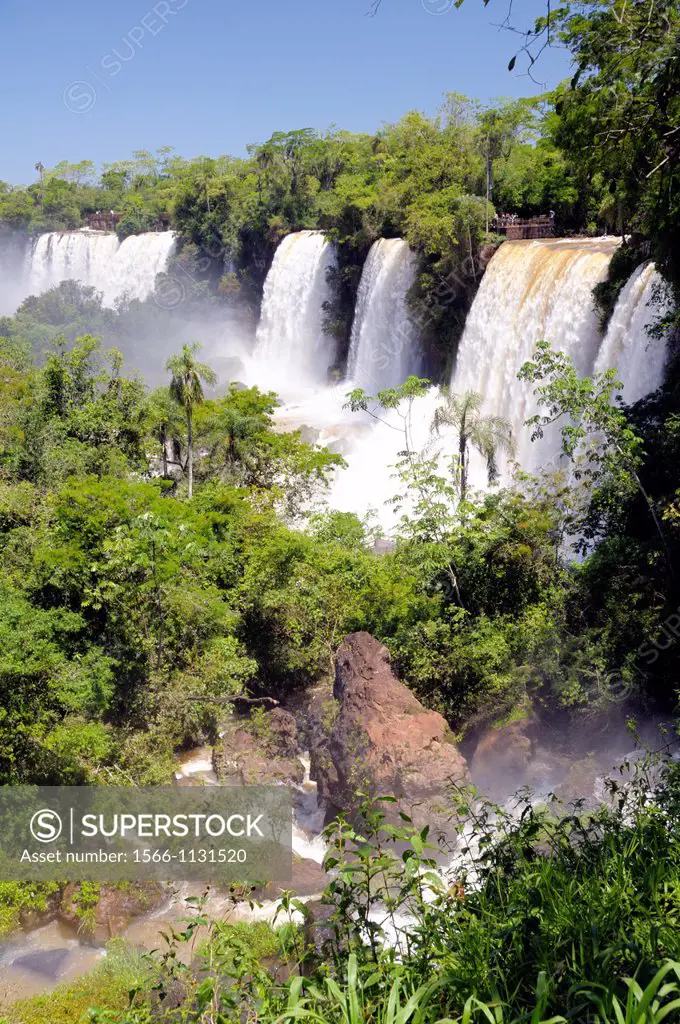 Argentina. Misiones. Iguazu Falls, general view. UNESCO World Heritage