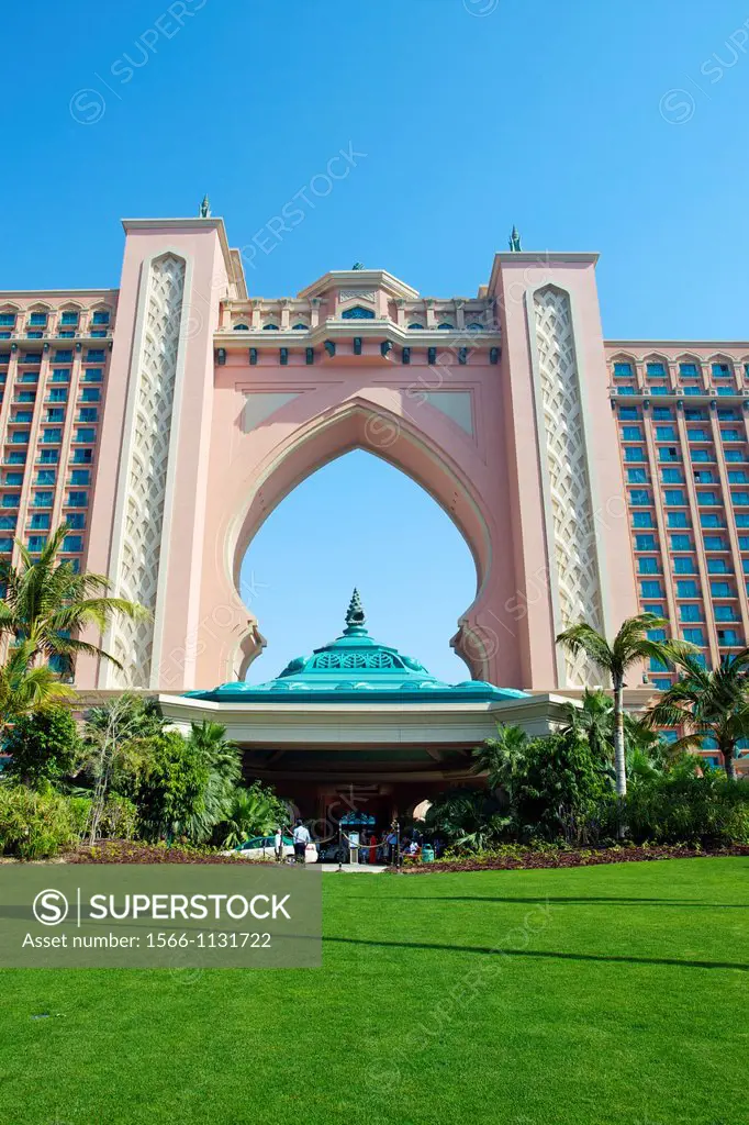 The Atlantis hotel, Palm Jumeirah, Dubai City, Dubai, United Arab Emirates, Middle East.