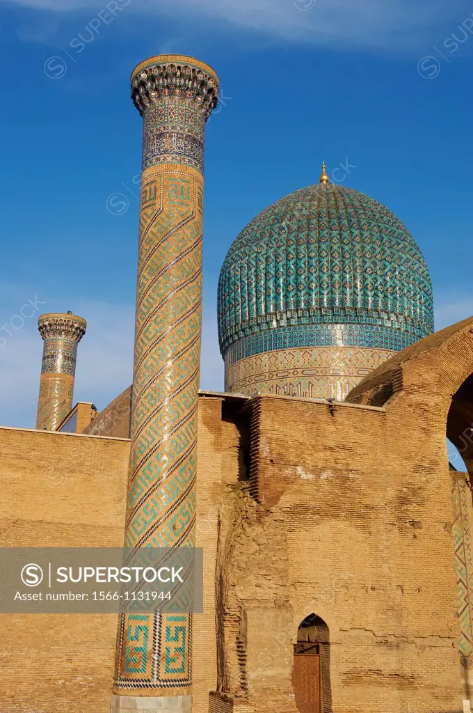 Uzbekistan, Samarkand, Unesco World Heriatge, Gour Emir mausoleum Timur tomb