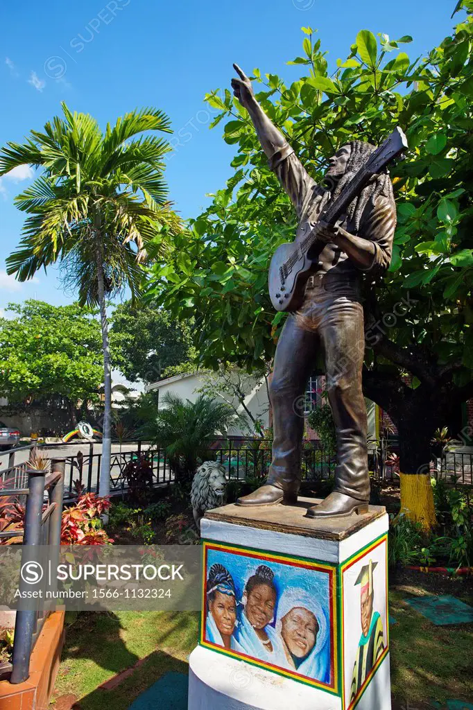 Bob Marley statue, Bob Marley Museum, Kingston, Jamaica, West Indies, Caribbean, Central America.