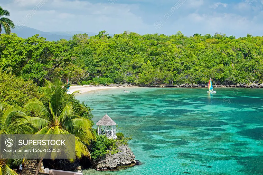 Beach, Ocho Rios, Jamaica, West Indies, Caribbean, Central America.