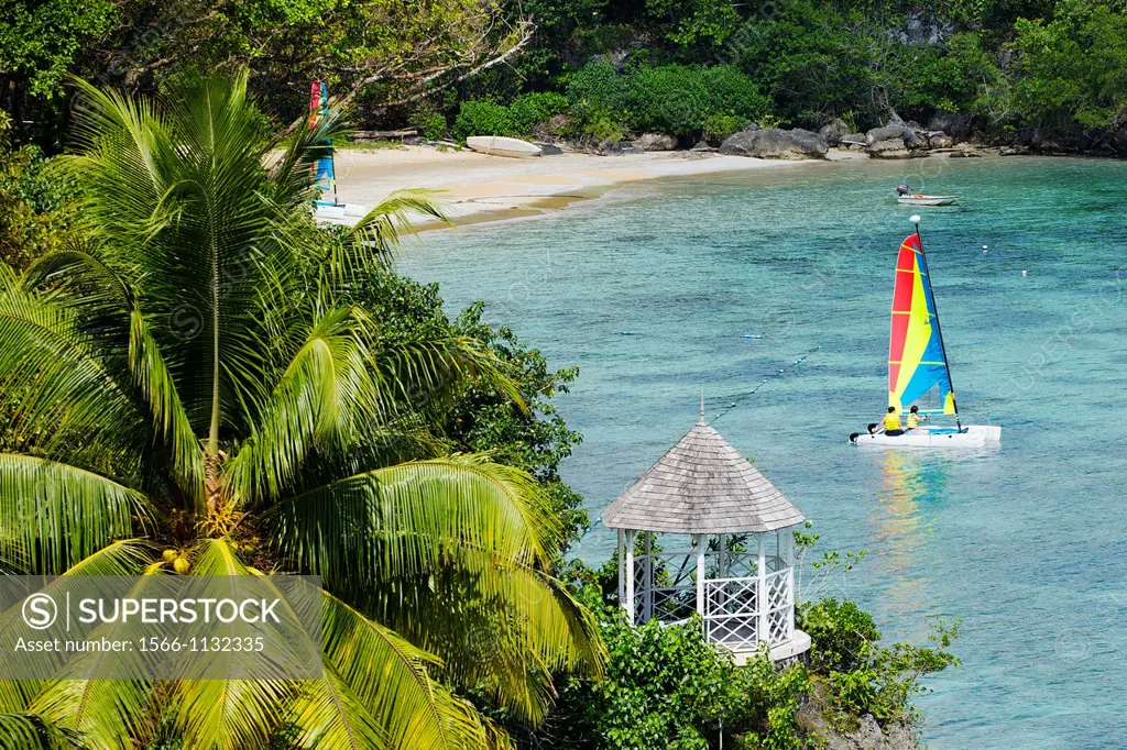 Beach, Ocho Rios, Jamaica, West Indies, Caribbean, Central America.