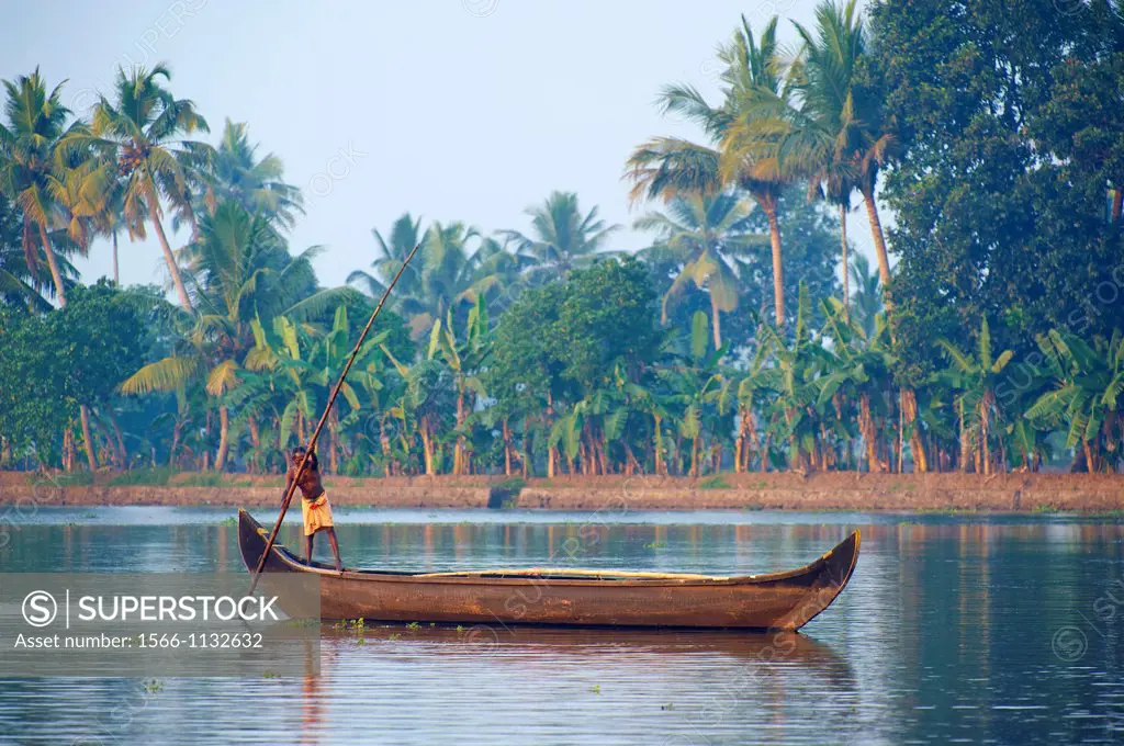 India, Kerala state, Allepey, backwaters