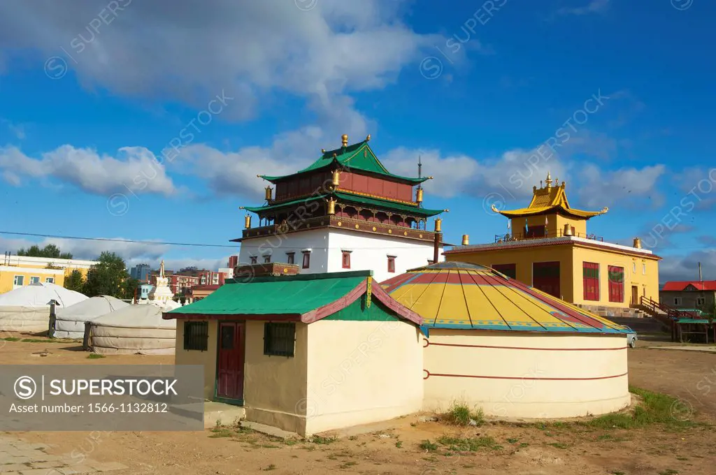 Mongolia, Ulan Bator, Gandan monastery Gandantegchinlen Khiid