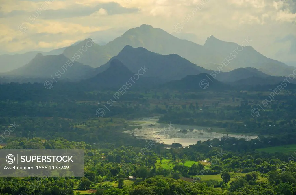 View from Fortress of Sigiriya Rock Dambulla district, Sri Lanka