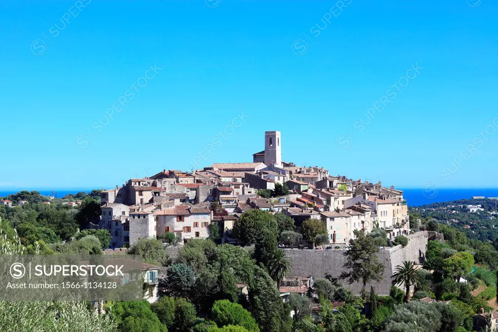 The coastal perched village of Saint Paul de Vence, Alpes-Maritimes, French riviera, Provence-Alpes-Côte d´Azur, France.