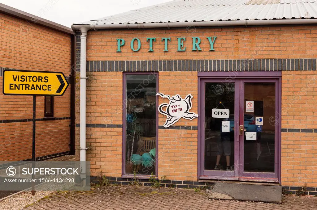 The Teapottery workshop and cafe making novelty teapots in Leyburn in North Yorkshire, England, Britain, Uk