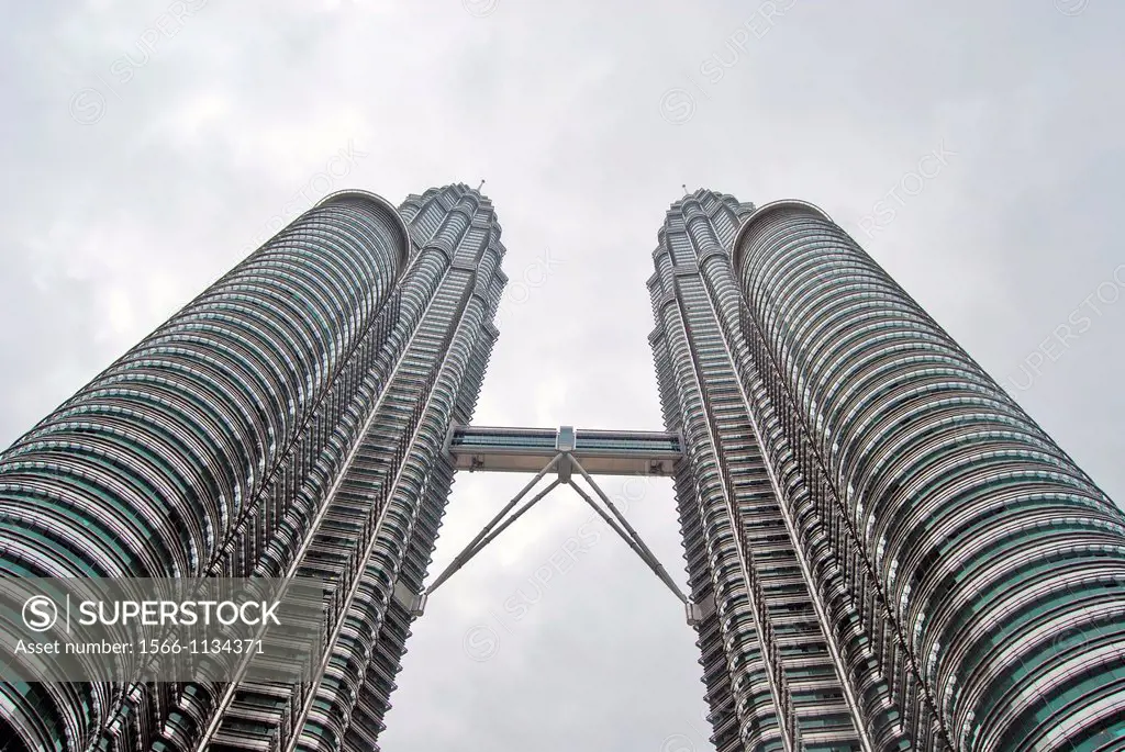 View of Petronas Towers Kuala Lumpur Malaysia