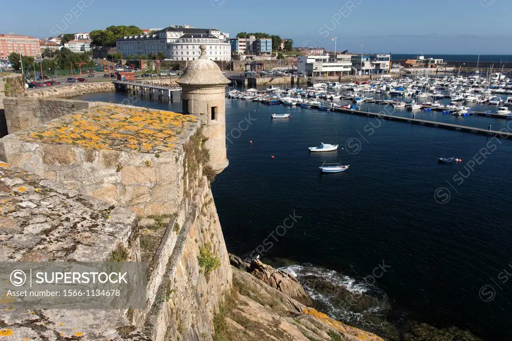 Harbor From Castillo San Anton La Coruna Galicia Spain