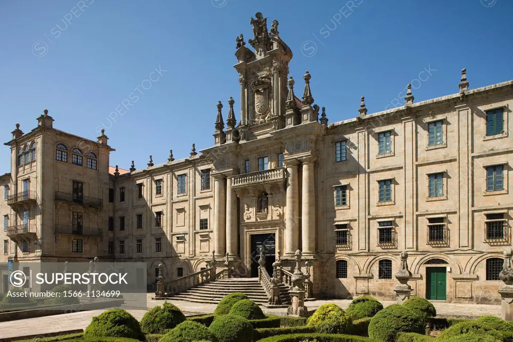 San Martino Pinario  Convent Gelmirez Palace Plaza Immaculada Old City Santiago De Compostela Galicia Spain