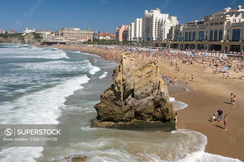 La Grande Plage Beach Biarritz Pyrenees Atlantiques Aquitane France