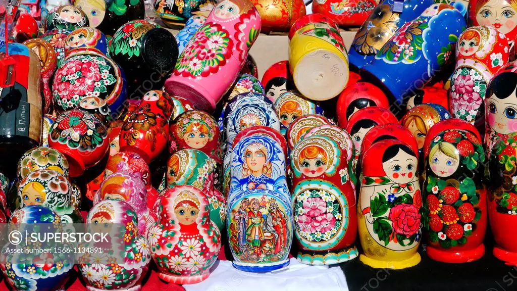Matrioshkas, Russian dolls, Moscow  Russia