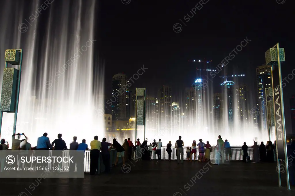 Dubai Fountain  Burj Khalifa Lake  Dubai city  Dubai  United Arab Emirates