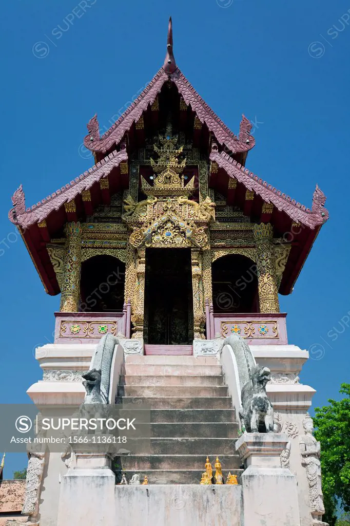 ´Ho Trai´ Temple Library, Wat Phra Singh, Chiang Mai, Thailand