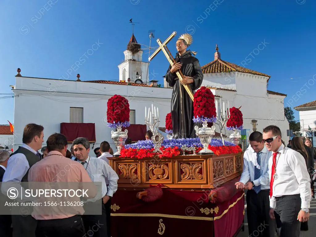 Festivities Procession of San Diego, San Nicolas del Puerto, Seville-province, Spain