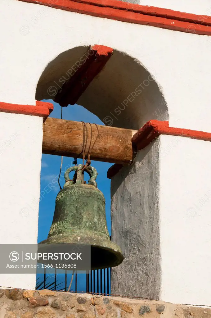 Mission bell, Mission San Antonio de Pala, Pala Indian Reservation, California