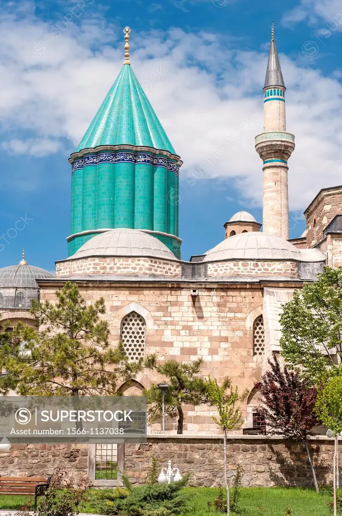 Mevlana Rumi mausoleum, Konya, Anatolia, Turkey