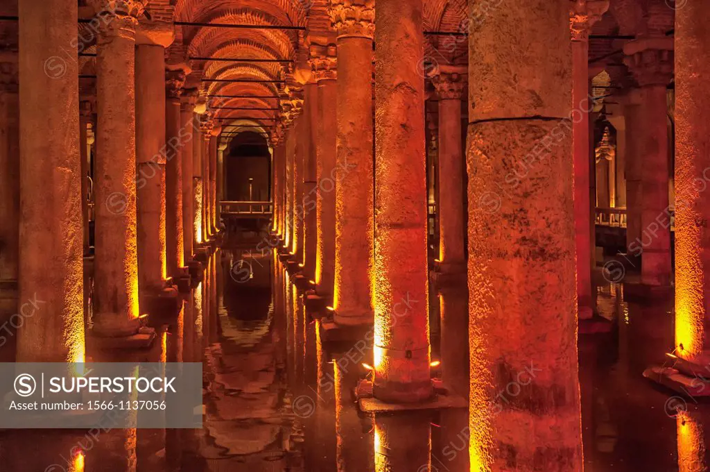 Underground Basilica cistern, Istanbul, Turkey