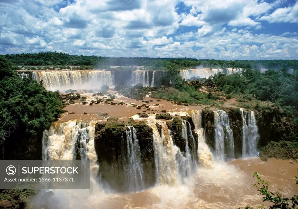 The Iguassu Falls  Brazil are waterfalls of the Iguazu River on the border of Brazilian State Paraná and Argentine Province Misiones  The falls divide...