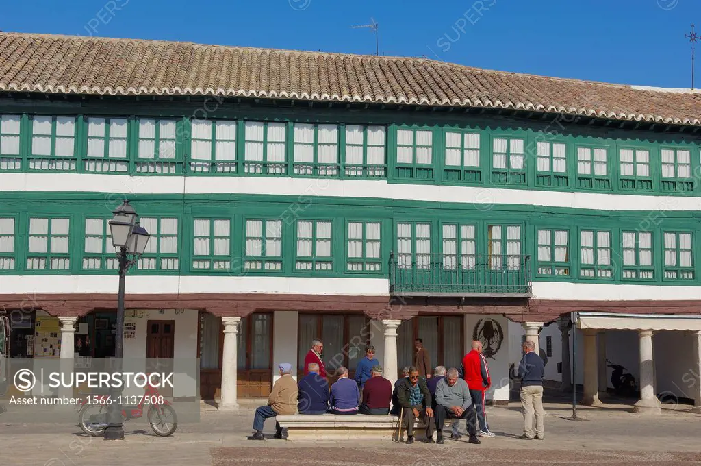 Plaza Mayor Main Square, Almagro, Ciudad Real province, Route of Don Quixote, Castilla-La Mancha, Spain, Europe.