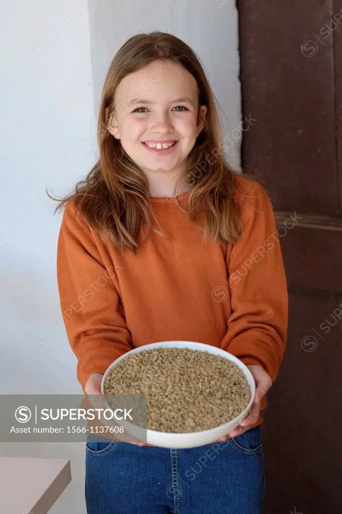 Young girl, food concept