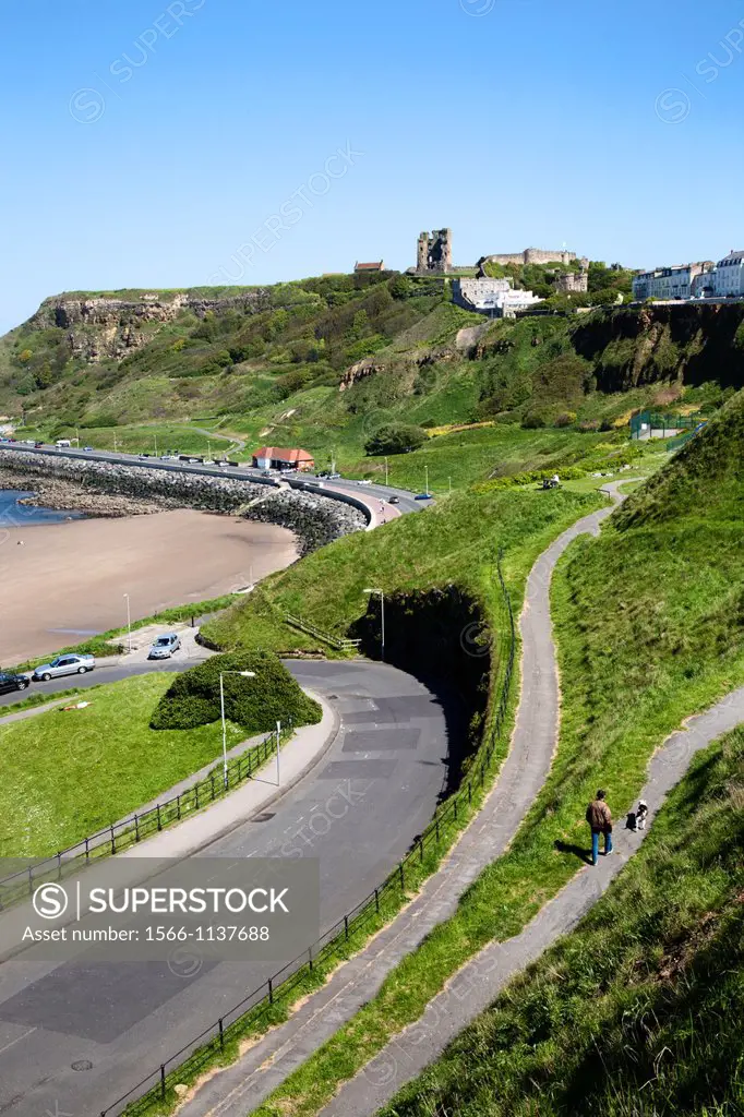 North Bay Cliff Paths and Castle Hill Scarborough North Yorkshire England