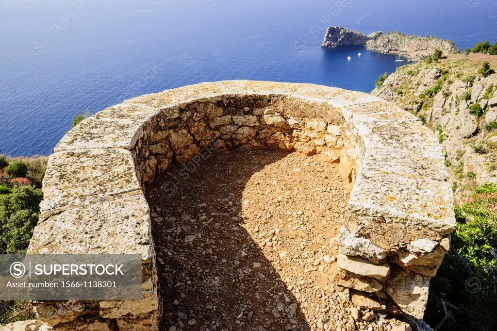Lookout Sea, Miramar Monastery, established in 1276 Valldemossa Sierra de Tramuntana Majorca Balearic Islands Spain