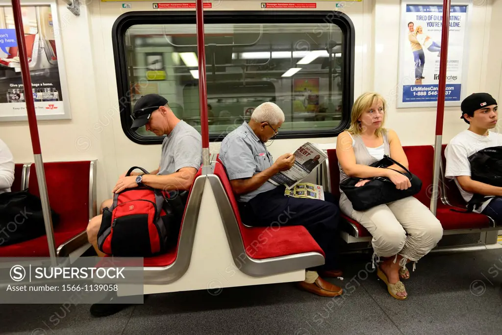Subway system people mover Toronto Ontario Canada