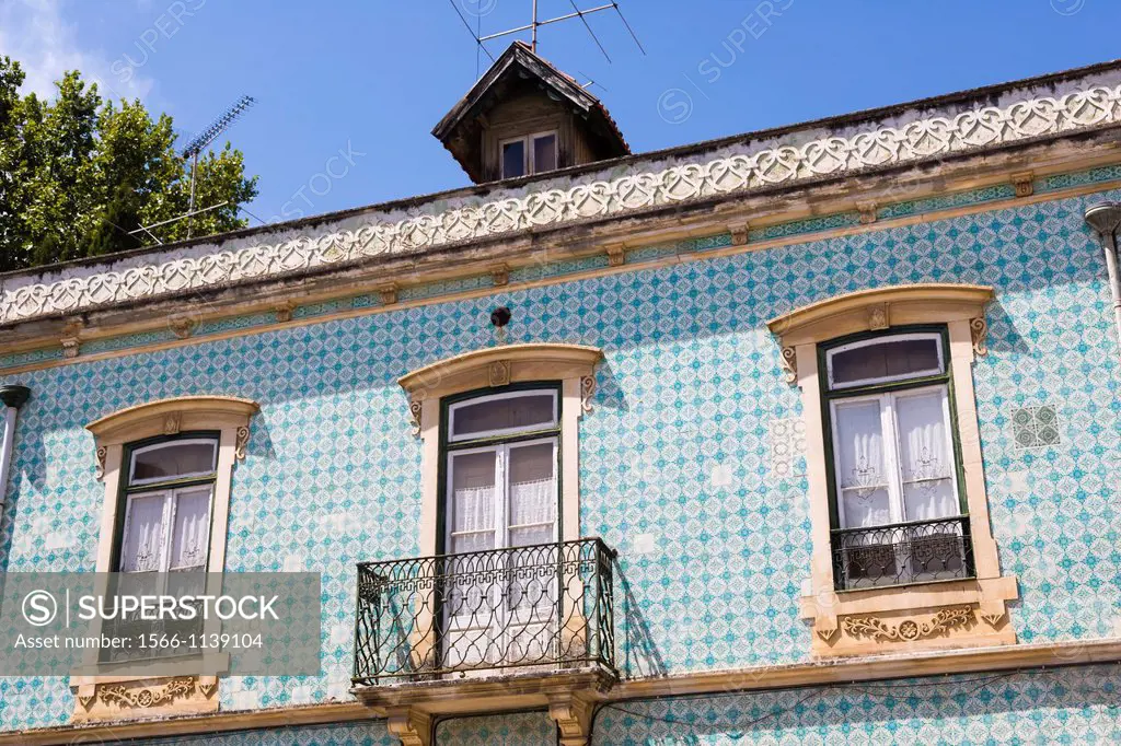 Traditional House, Avenida Joao de Deus, Alcobaca, Oeste, Leiria District, Portugal.