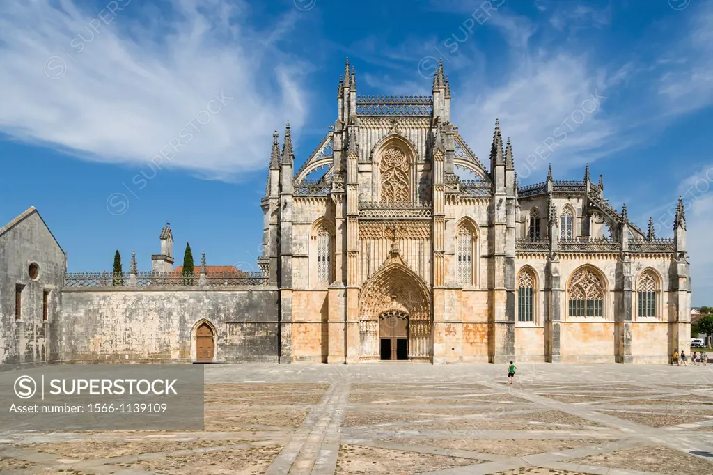 Mosteiro Santa Maria da Vitoria, Batalha Dominican Monastery, manueline, Batalha, Leiria District, Pinhal Litoral, Portugal.