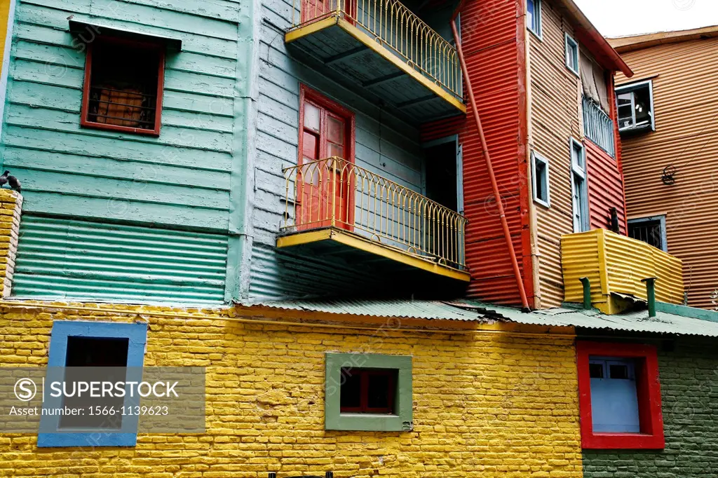 Colorful houses on Caminito area in La boca  Buenos Aires, Argentina