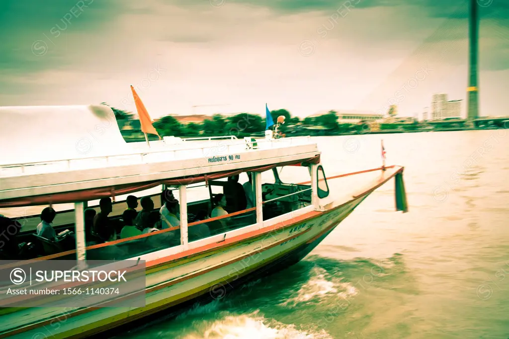 Chao Phraya Express Boat  Chao Phraya river  Bangkok  Thailand