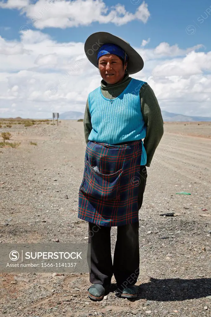 Portrait of a Quechua woman near Salinas Grandes, Jujuy Province, Argentina