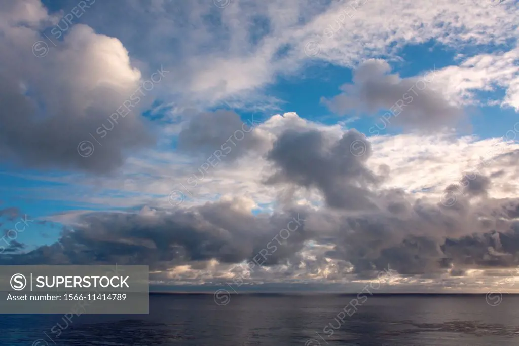 Clouds forming over the ocean off the southern California coast during winter
