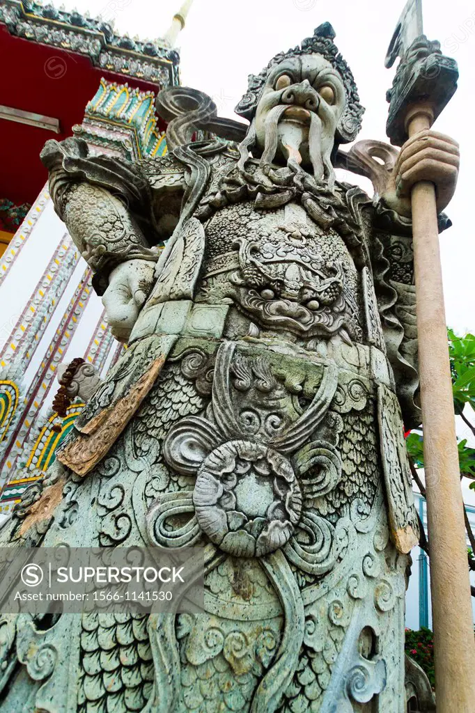 Stone giant  Wat Pho temple  Bangkok, Thailand