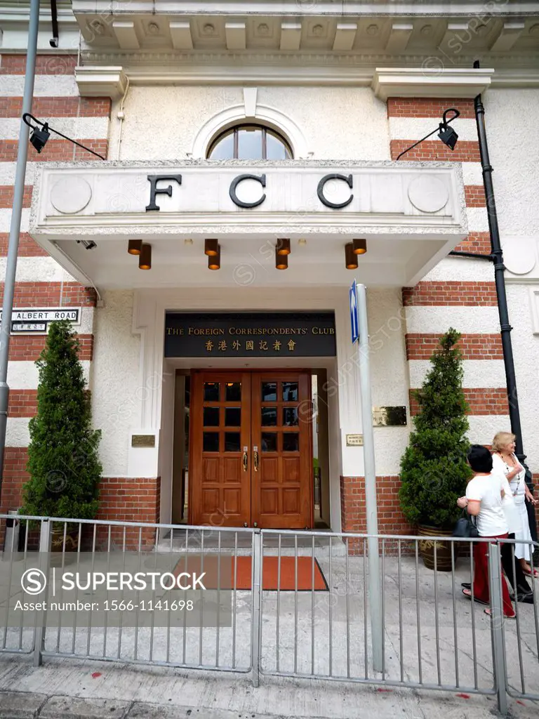 The entrance to the Foreign Correspondents´ Club in Central, Hong Kong