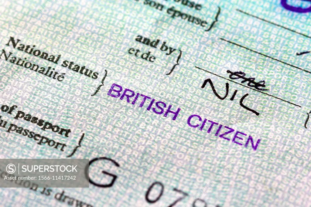 British Passports UK stamped BRITISH CITIZEN.