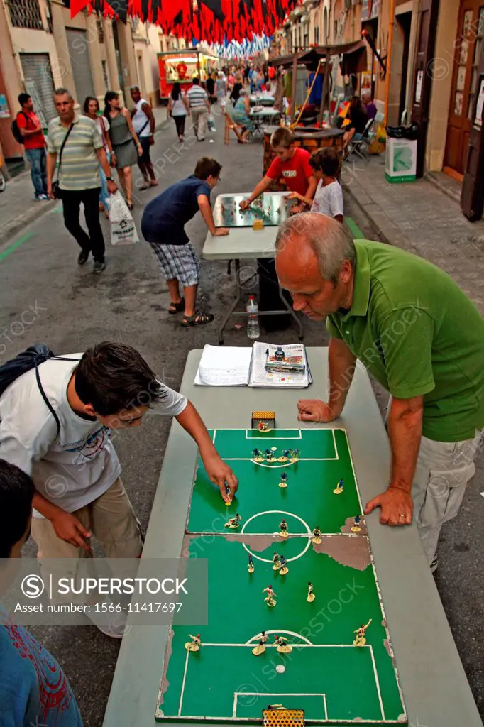 Board game, Festes Sants 2014, Barcelona, Catalonia, Spain