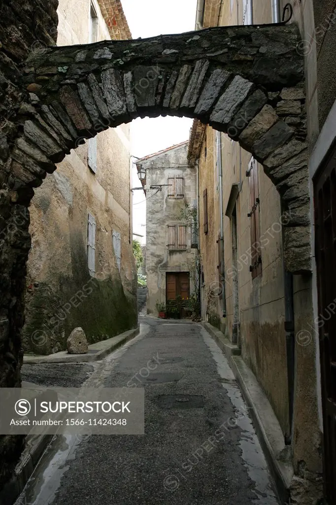 Roquebrun village,Languedoc, southern France.