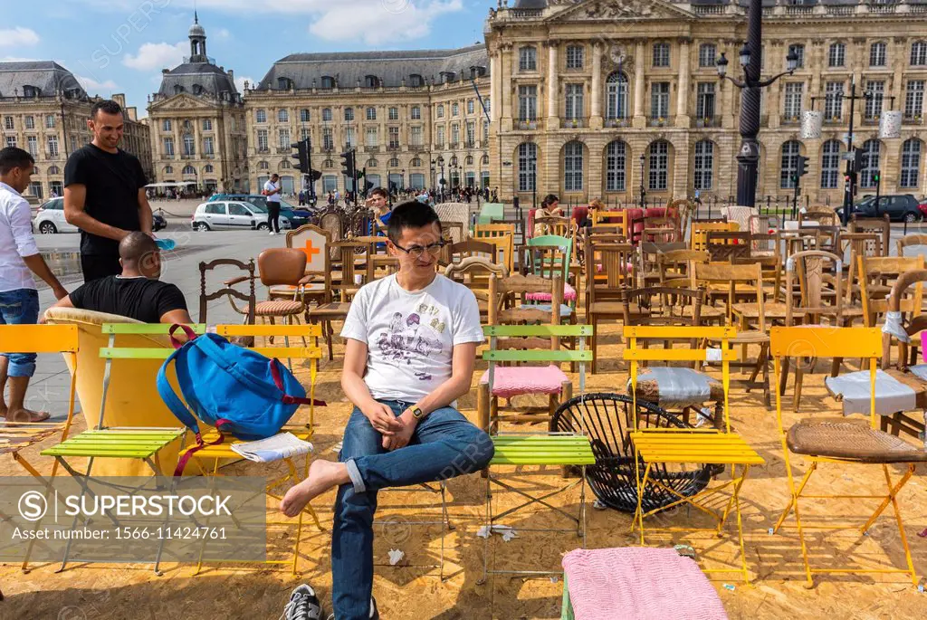 Bordeaux, France, Chinese Tourist Visiting French City.