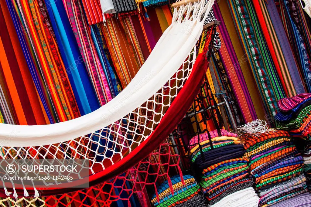 Fabrics for Sale - Otavalo Ecuador Market