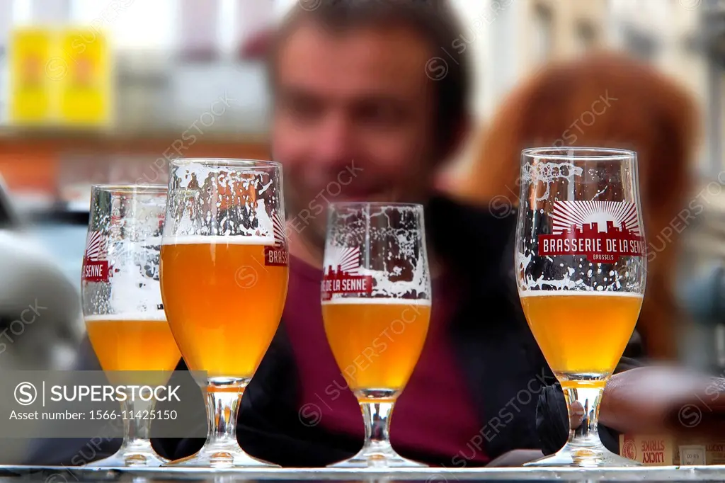 Drinking beers, Brussels, Belgium