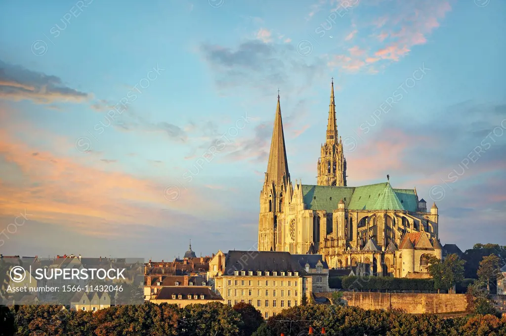 Cathedral of Our Lady of Chartres, Eure et Loir department, region Centre, France, Europe.