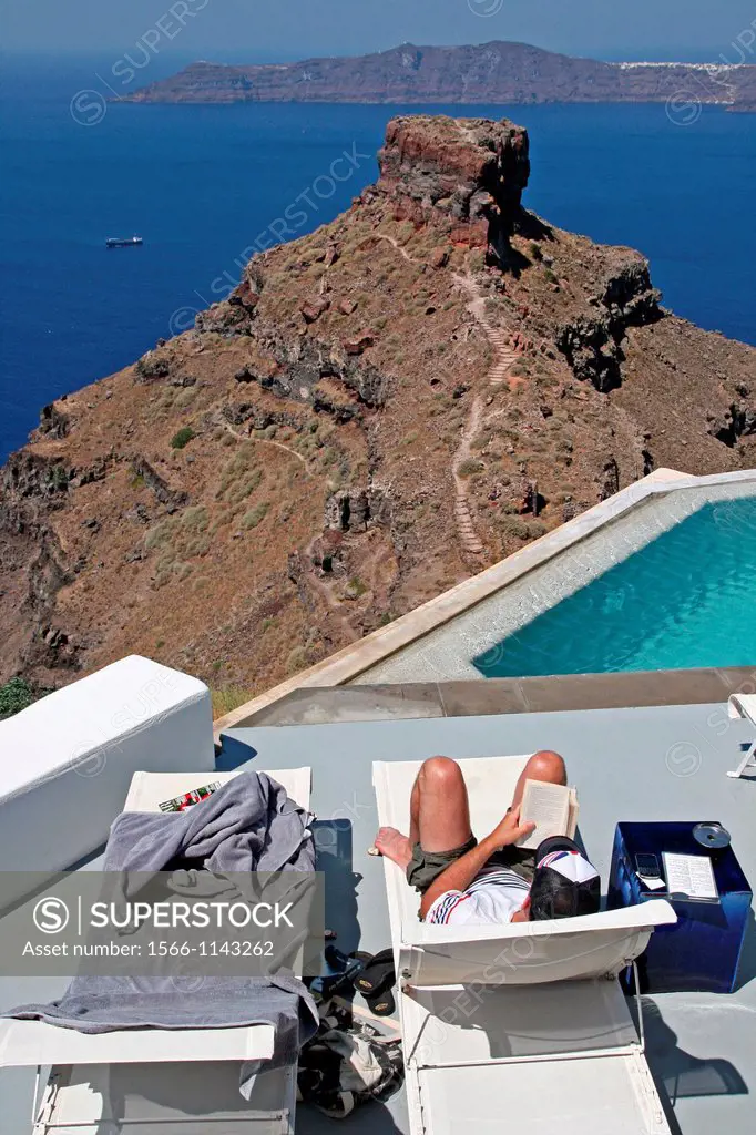 hotel, Skaros rock, Santorini, Greece