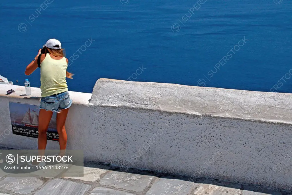 viewpoint, Oia, Santorini, Greece